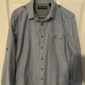 Dkny Men's Blue Shirt